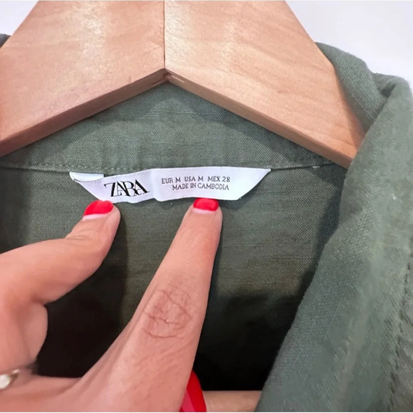 - Zara military green Utility cropped jacket women size Medium - Picture 7 of 10